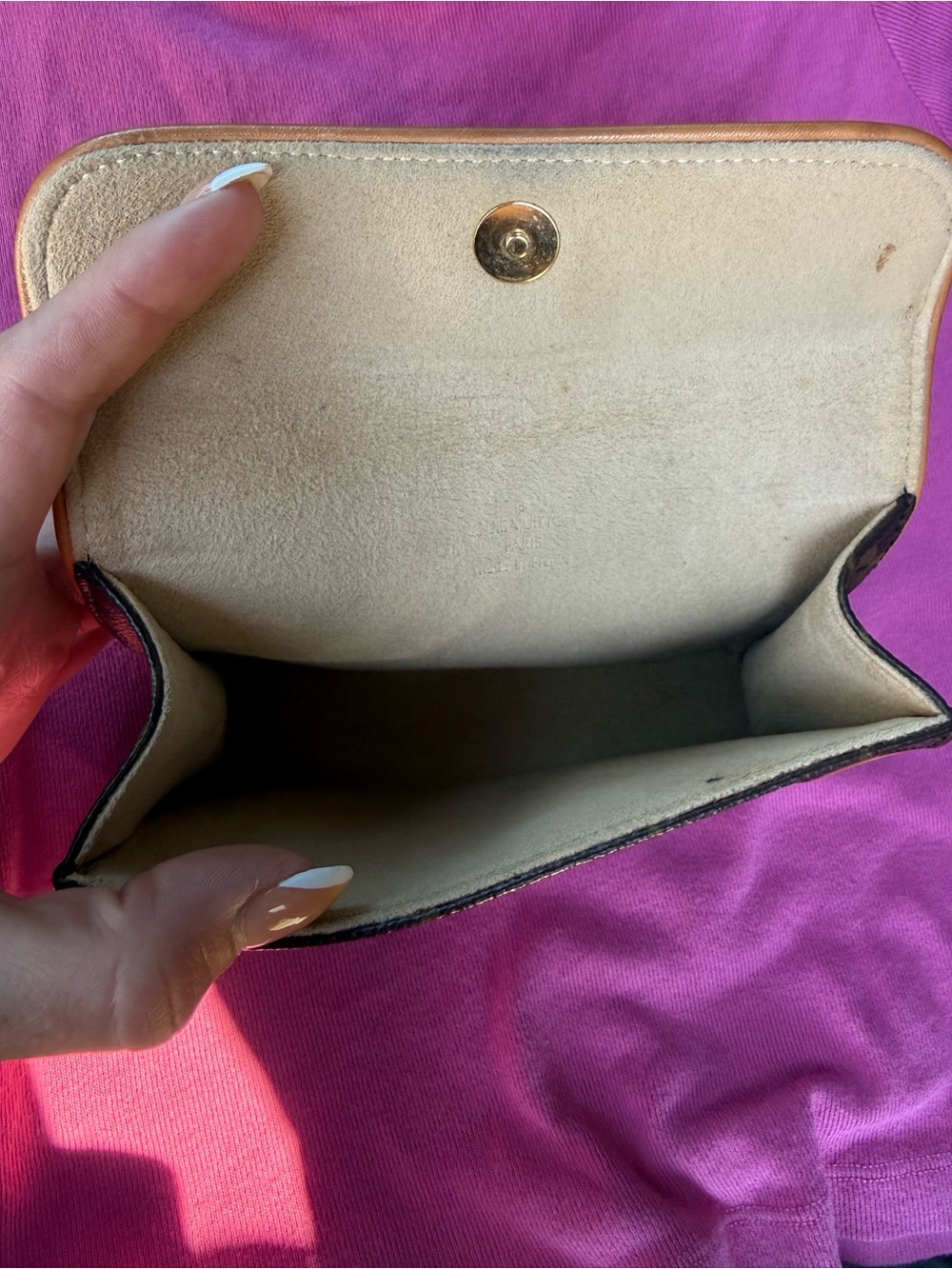 Louis Vuitton Monogram Canvas Brown & Tan Clutch - Picture 3 of 4